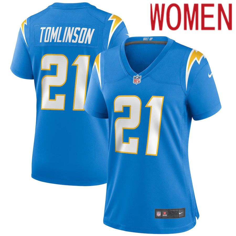 Women Los Angeles Chargers #21 LaDainian Tomlinson Nike Powder Blue Game Retired Player NFL Jersey